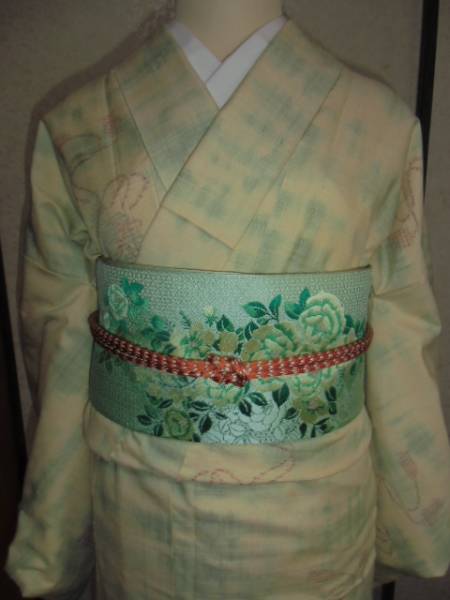 紬の着物と名古屋帯 帯締めのセット 着物 紬 名古屋帯セット 紬 着物