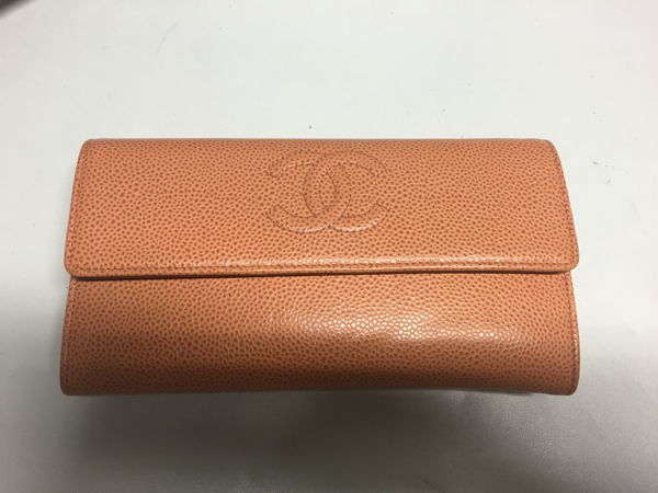 CHANEL 財布 サーモンピンク シャネル