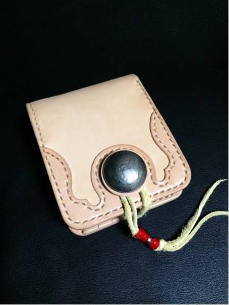 サドルレザー革 財布 ハーフウォレット バイカー ハンドメイド