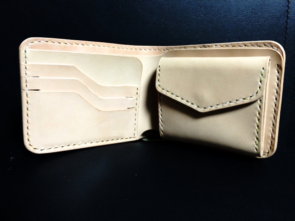 サドルレザー革 財布 ハーフウォレット バイカー ハンドメイド