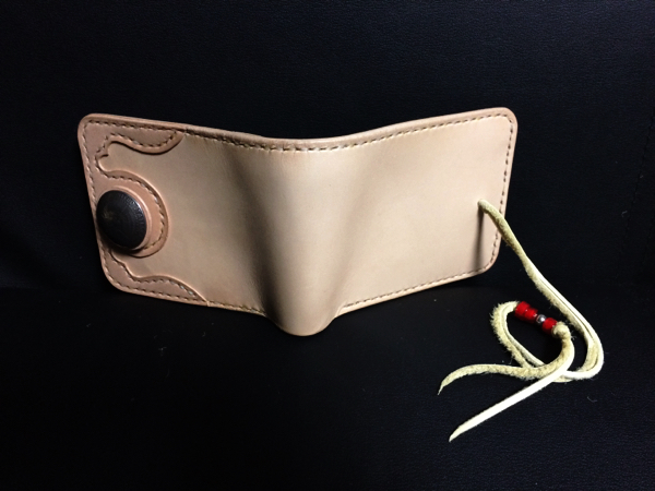 サドルレザー革 財布 ハーフウォレット バイカー ハンドメイド