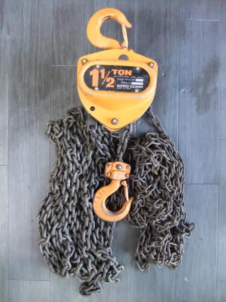 希少高揚程７M！　KITOキト―　1.5ｔチェーンブロック　CB015