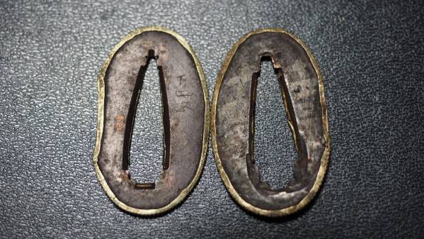 ◇金着せ切羽 二枚一組 11g有◇ 金着せ切羽。二枚