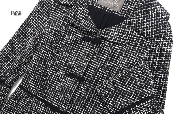 美品★フランコフェラーロ★清楚！デザインジャケットT955