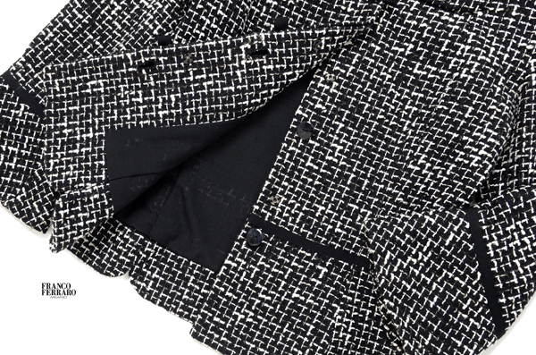 美品★フランコフェラーロ★清楚！デザインジャケットT955