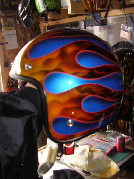 ACNAオリジナルペイントヘルメット～マザリンブルー炎_1