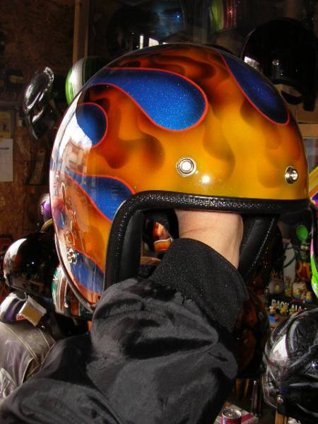 ACNAオリジナルペイントヘルメット～マザリンブルー炎_3