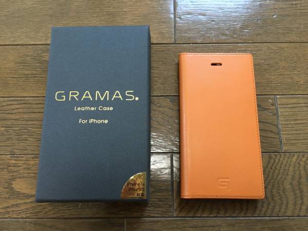GRAMAS グラマス iPhone6 手帳型 ケース 革　タン　使用期間2日