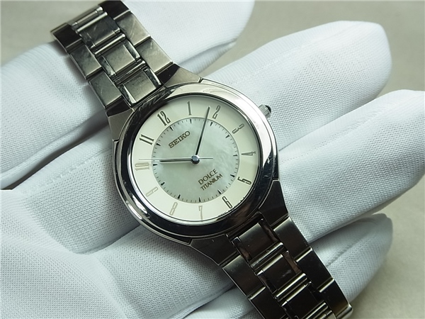 中古★セイコードルチェチタンケースシェルダイアル★