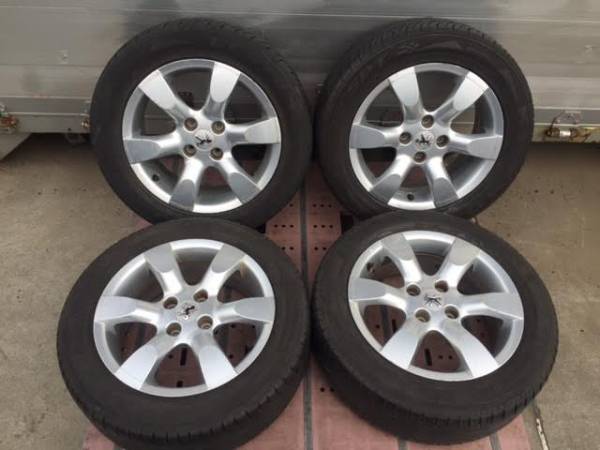 プジョー純正ホイール 205/55R16 4本 夏タイヤ バリ山 308SW等