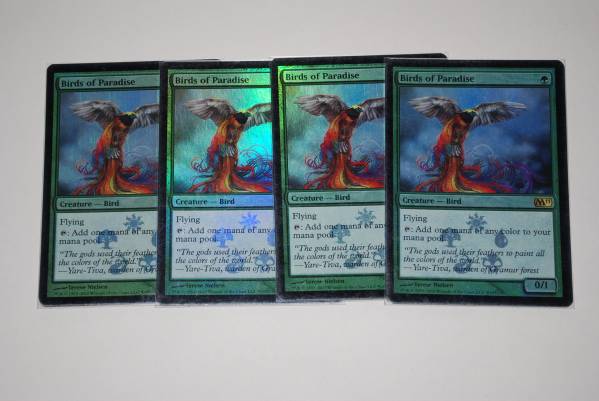 極楽鳥 MTG of - 4枚セット マジック：ザ・ギャザリング Birds FOIL 