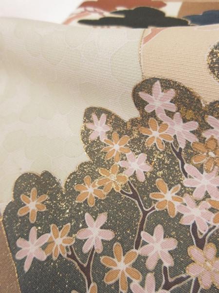 ドークブア■訪問着　金彩友禅　駒刺繍　霧取りに風景文　逸品