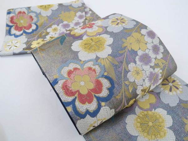 ゆめsaku 新品“花盛り”振袖・襦袢・袋帯３点セット y-176`