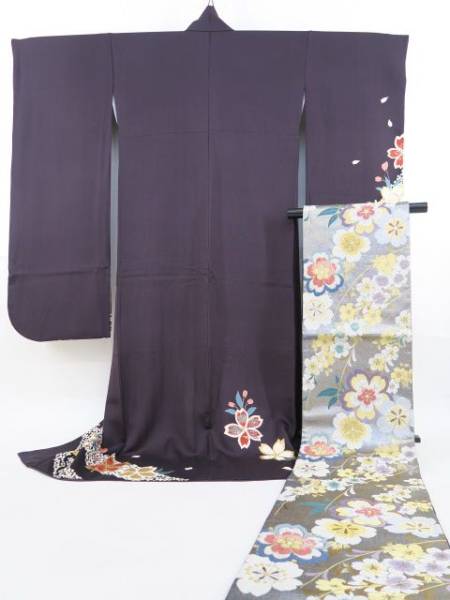 ゆめsaku 新品“花盛り”振袖・襦袢・袋帯３点セット y-176`