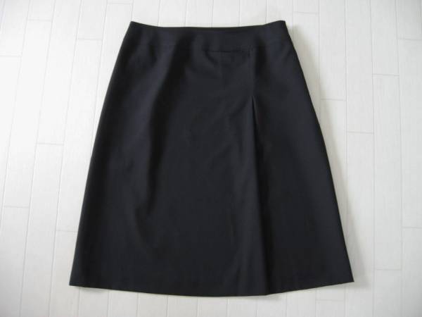 トランスワーク☆シンプル上品！黒スカート 大きいサイズ42 美品