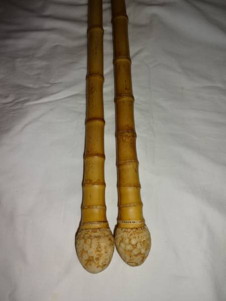 和竿製作用　淡竹根付　グリップ用２本セット