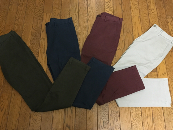 「美品」ユニクロ スリムフィットノータックチノ4点セット W76