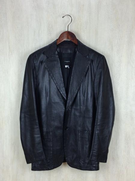 COSTUME NATIONAL HOMME テーラードジャケット イタリア製 CoSTUME NATIONAL HOMME◇テーラードジャケット/44/レザー/BLK