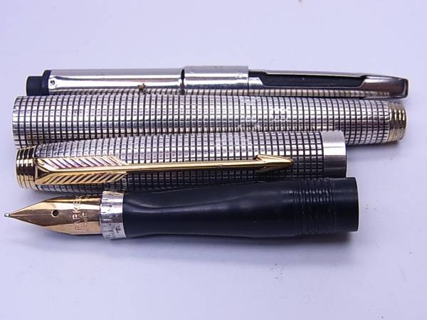 ビンテージ◎Parker パーカー75万年筆 スターリングシルバー M