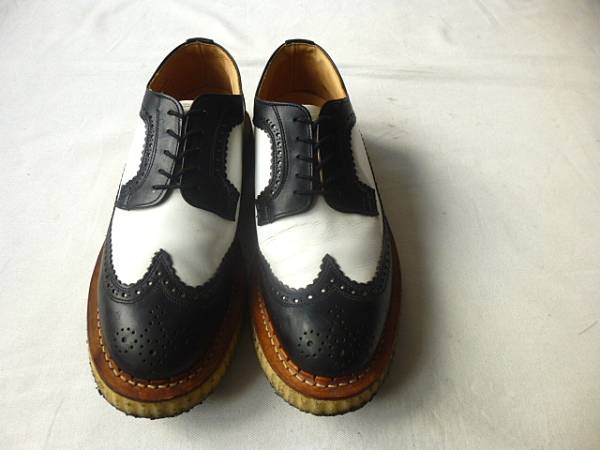 英国製 ジョージコックス レザー ラバーソール ウイングチップ