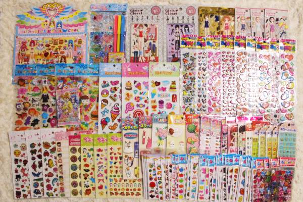 100枚 かわいい シール 大量 : まとめ売り 女の子 フレークシール 