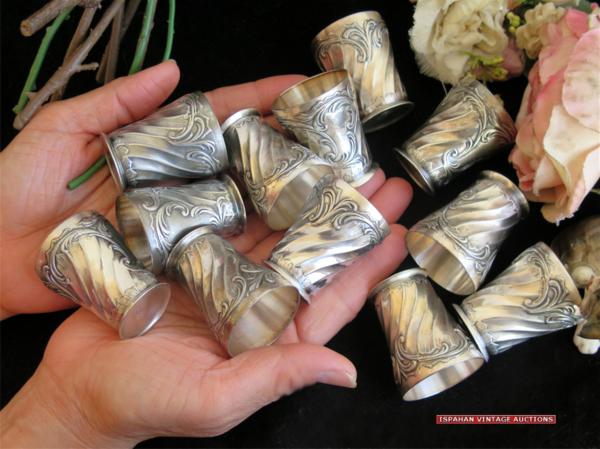 Christofle クリストフル 純銀P. ショットグラス ゴブレット