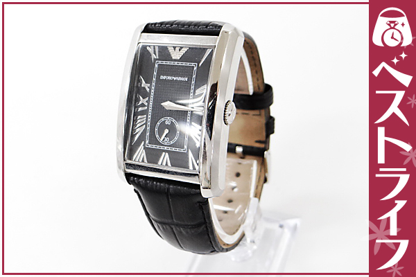 1円 本物 エンポリオアルマーニ スクエア型 腕時計 AR-1604