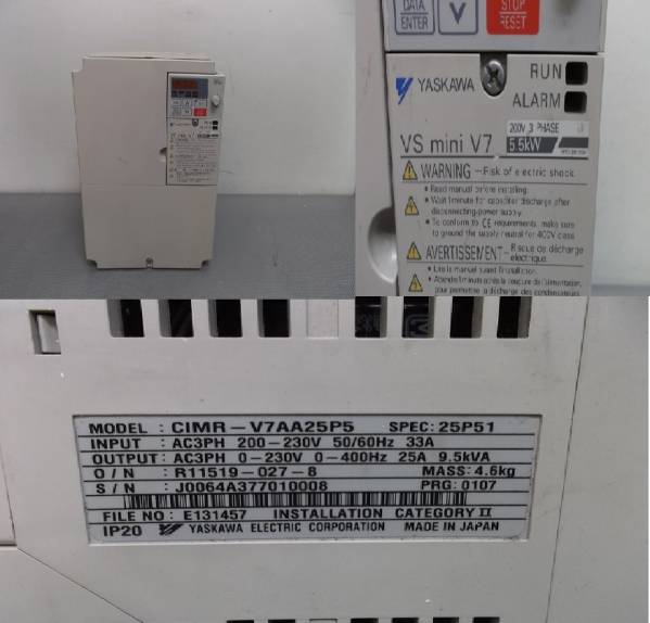 YASKAWA ★VARISPEED G7 インバータ 5.5kW (CIMR-V7AA25P5)