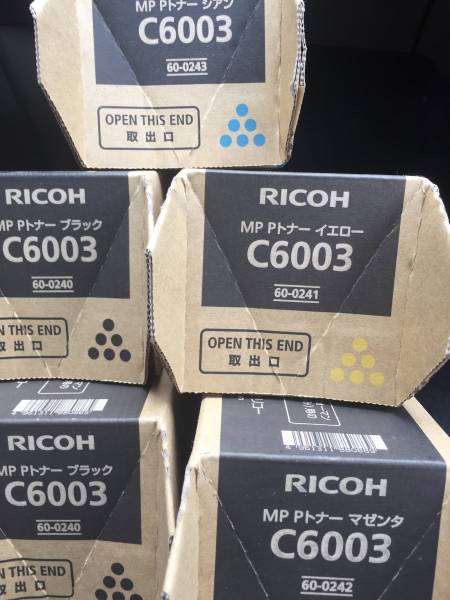 ☆送料無料 新品 リコーMPPトナーC6003 4色 5本セット☆ トナー