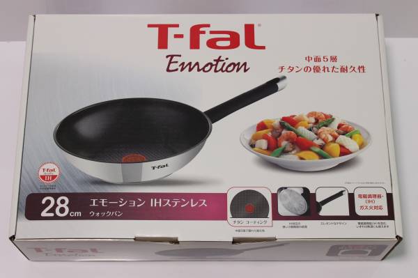 IHステンレス ティファール ウォックパン エモーション T-fal 28cm 未 