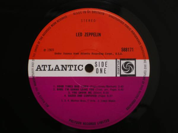 UKプレス◇LED ZEPPELIN 1ST/SAME(2) A//1 B//1