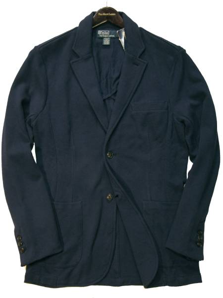 ★新品・POLO RALPH LAURENストレッチドレープブレザー/紺・L★