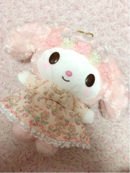 リズリサ☆マイメロ コラボ ぬいぐるみポシェット☆リズメロ