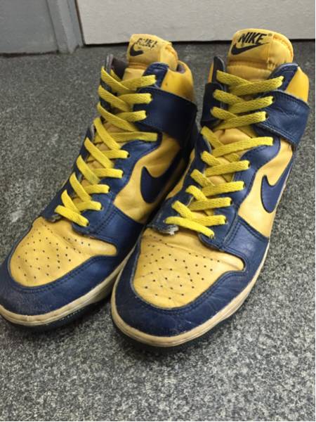 nike dunk high オリジナル ビンテージ 85 86 紺黄 レア ダンク