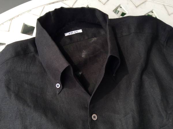 FRAY フライブラック麻シャツ美品Lサイズ/kiton
