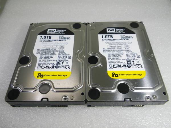 H39 非AFT 3.5 SATA HDD 1TB WD RE4 WD1003FBYX 2台セット
