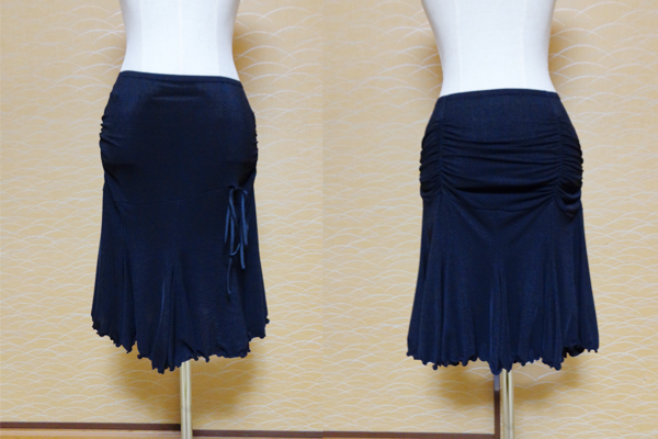 ★中古 チャコット 社交ダンス/スカート/黒/S/2WAY