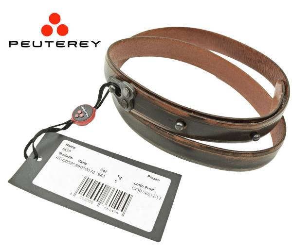 未使用 PEUTEREY アンティーク レザー ベルト 黒茶 ピューテリー