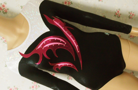 新同 SNOWFLAKE スノーフレーク 体操競技用レオタード ブラック