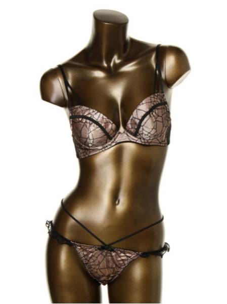 ravijour ラヴィジュール ゴールド×黒レースブラTバックセット