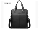 1円★メンズ本革手提げ・肩掛け通勤バッグIPAD収納 本革 黑