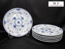 ★美品★コペンハーゲン ブルーハーフレース 19cmプレート6枚y52
