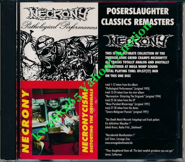 Necrony / Poserslaughter Classics~ デスメタル グラインド 【公式通販】