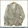 1円MESSAGERIE◆カーキボタニカル柄アンコンジャケットr101*s52