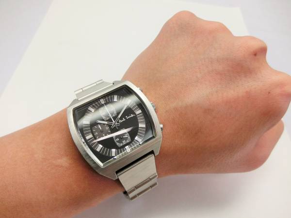 稼働 新品電池 Paul Smith 6355 ポインターデイト クロノグラフ お勧め！電池新！5万ポールスミスクロノグラフ腕時計paul smith ポール