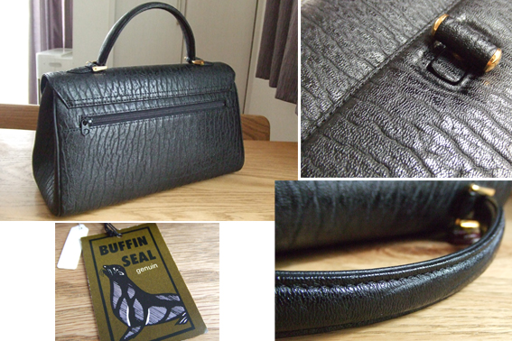 アザラシ革☆SEAL☆ハンドバッグ☆美品☆JRA☆