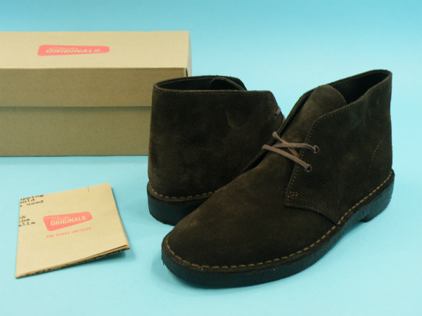 極上 箱付 Clarks クラークス デザートブーツ スエード #9614 メンズ