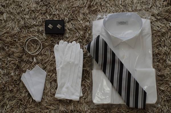 ■新品即決■結婚式父親衣装 小物6点フルセット■燕尾服■01