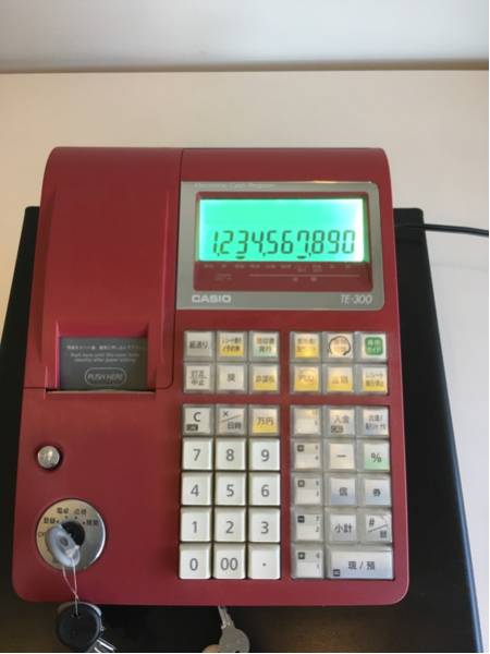 良品】CASIO 電子レジスター TE-300 レッド☆動作良好 説あり 良品】CASIO 電子レジスター TE-300 レッド☆動作良好 説あり