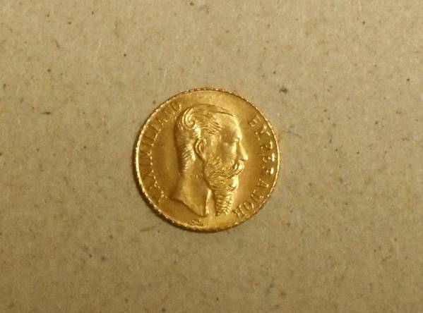 ◆◆メキシコ　マクシミリアン金貨　1865年